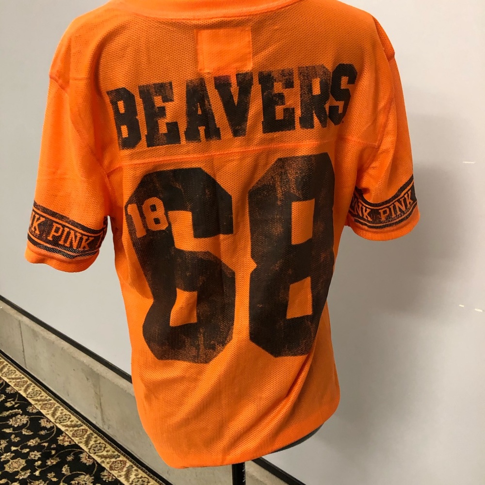 Pink Victoria’s Secret vintage college bling football Jersey
